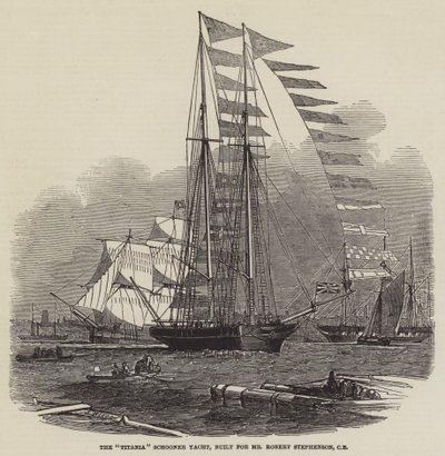 The Titania Schooner Yacht, Built for Mr Robert Stephenson, CE by Edwin Weedon